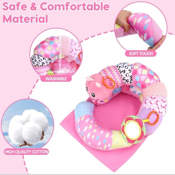 Pink Baby Play Mat with Toys - Picture 4 of 6